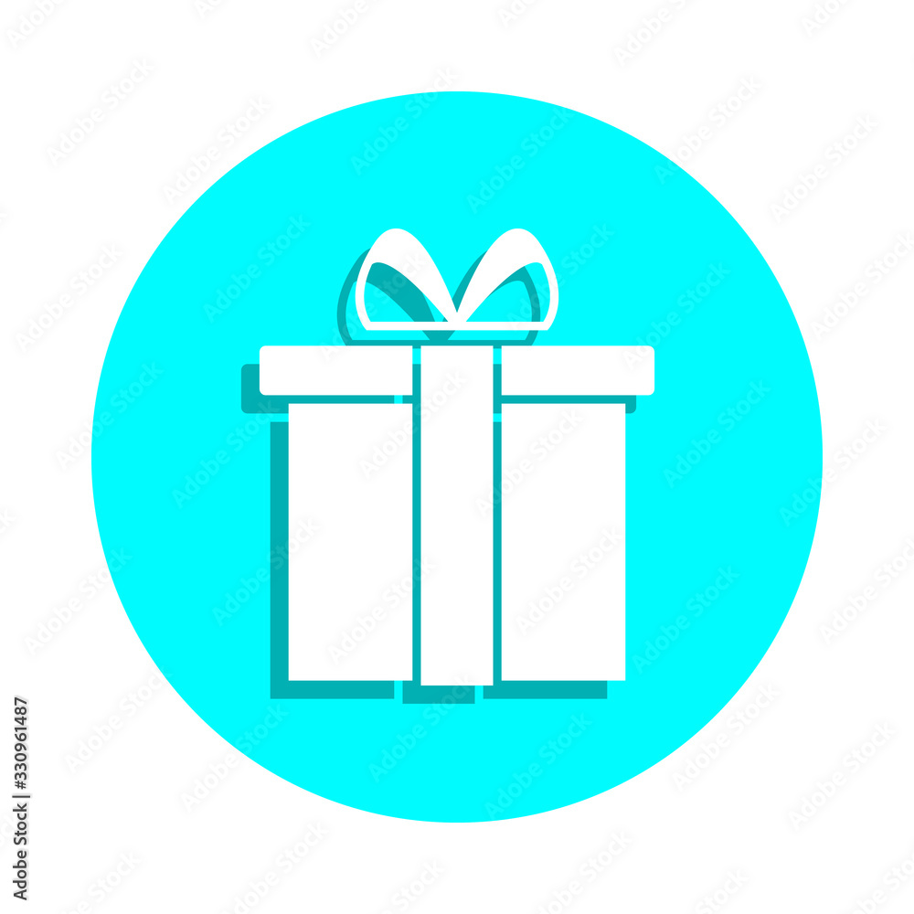 Poster gift box badge icon. simple glyph, flat vector of web icons for ui and ux, website or mobile applica