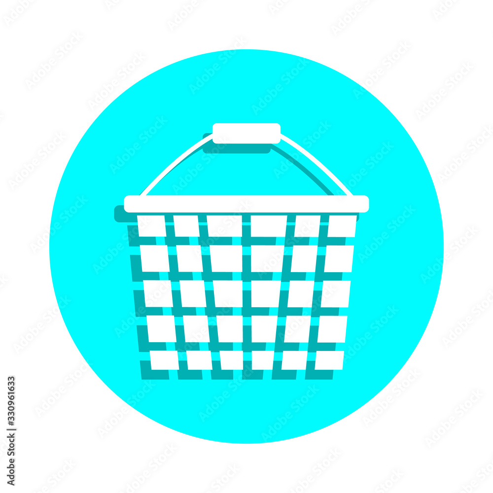 Poster basket badge icon. simple glyph, flat vector of web icons for ui and ux, website or mobile applicati