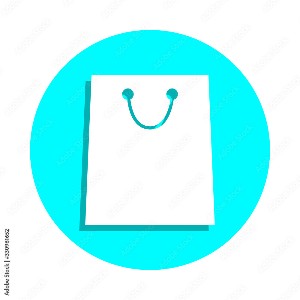 Poster store bag badge icon. simple glyph, flat vector of web icons for ui and ux, website or mobile applic
