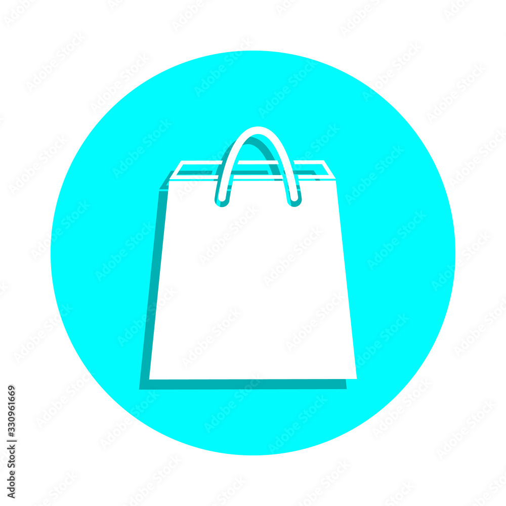 Poster packaged bag badge icon. simple glyph, flat vector of web icons for ui and ux, website or mobile app