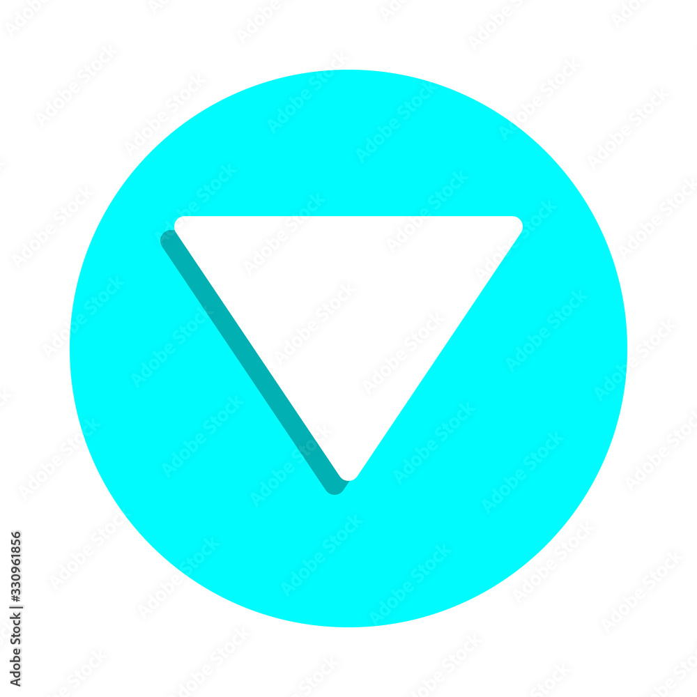 Poster wide down arrow badge icon. simple glyph, flat vector of web icons for ui and ux, website or mobile 