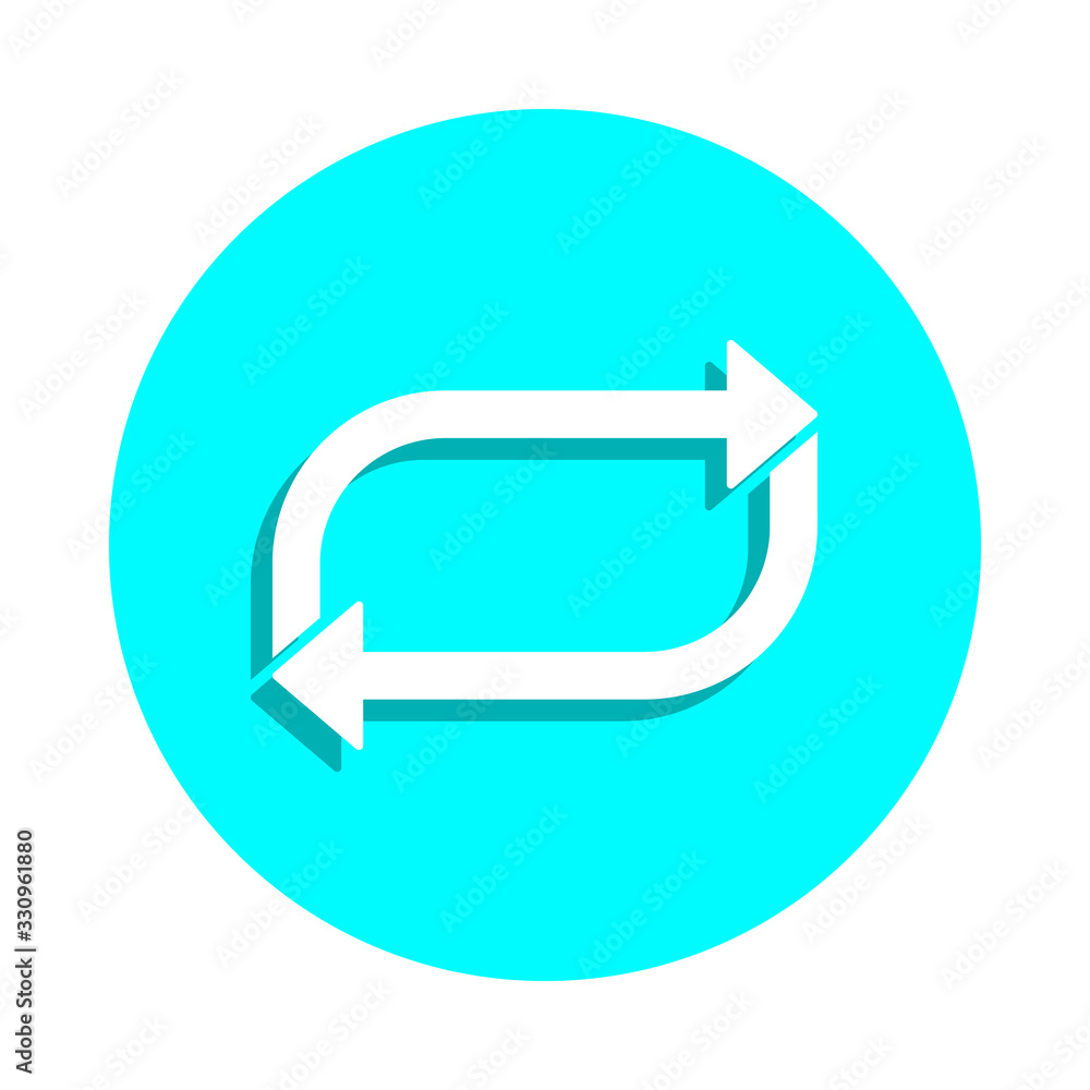 Poster replay mark badge icon. simple glyph, flat vector of web icons for ui and ux, website or mobile appl