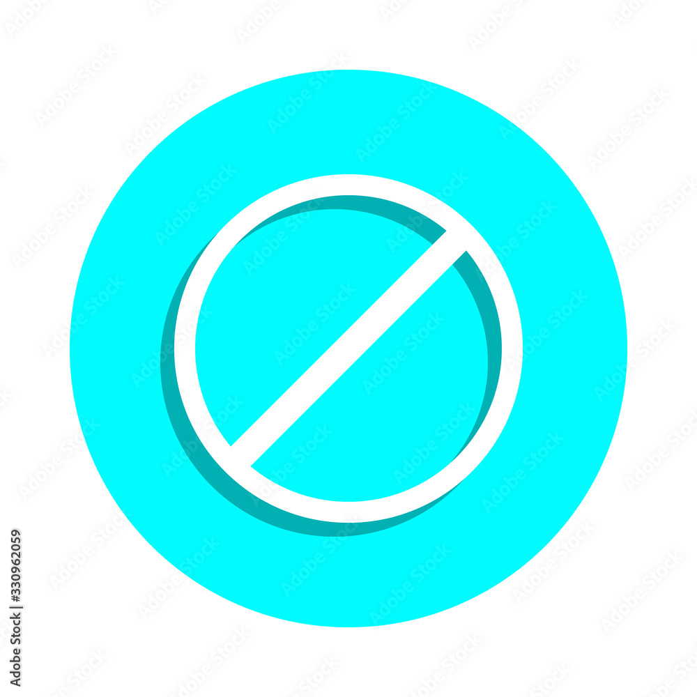 Poster prohibition badge icon. simple glyph, flat vector of web icons for ui and ux, website or mobile appl