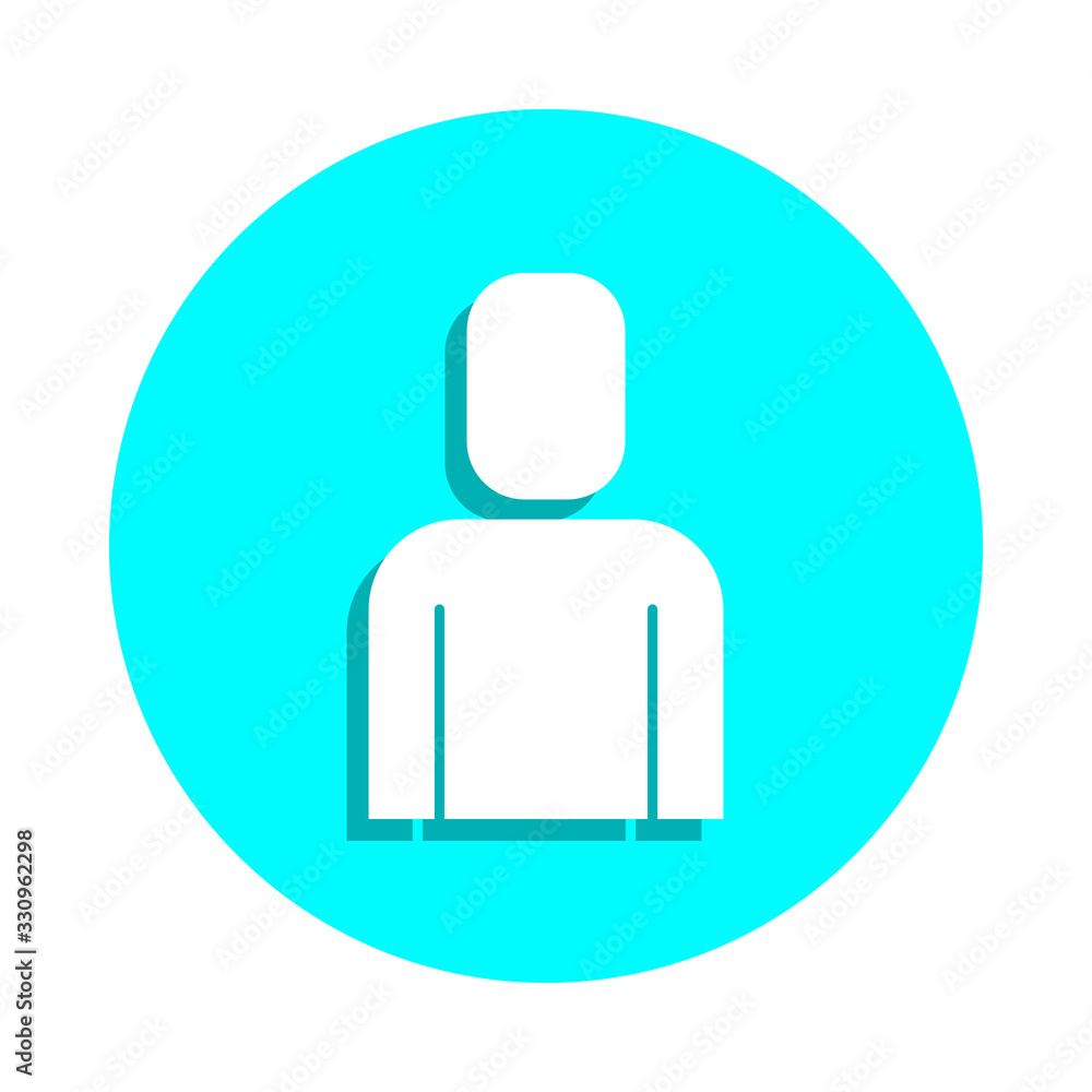 Aufkleber human badge icon. simple glyph, flat vector of web icons for ui and ux, website or mobile applicatio