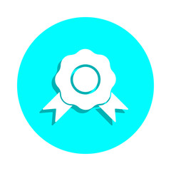 Prize bow badge icon. Simple glyph, flat vector of web icons for ui and ux, website or mobile application
