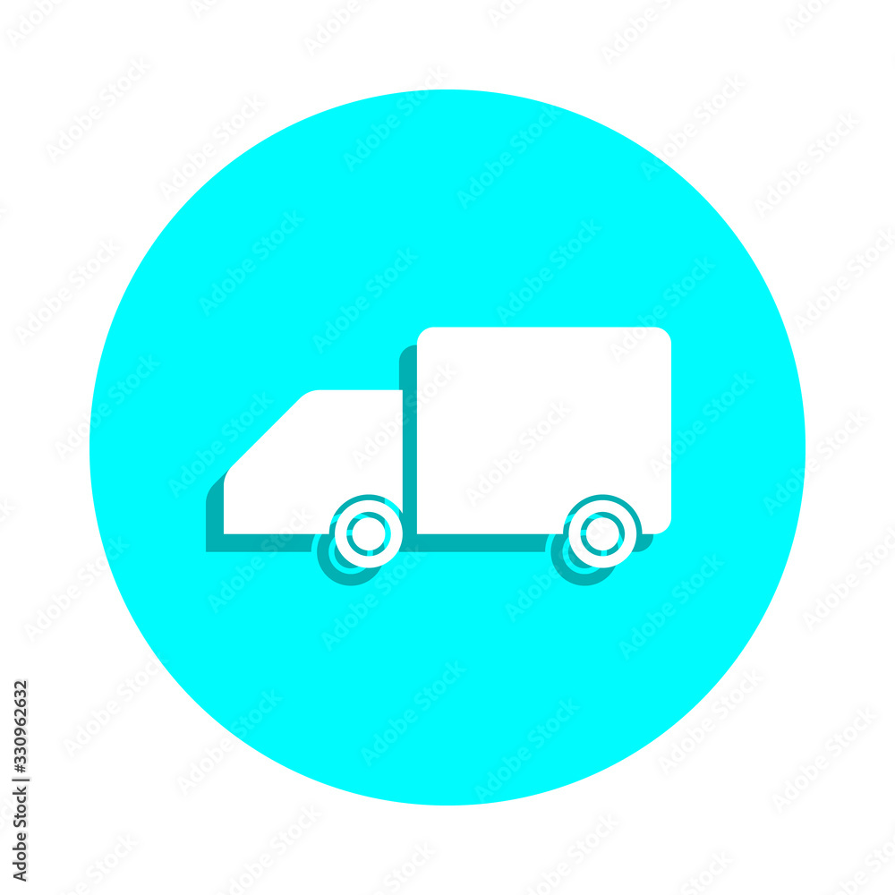 Poster postal machine badge icon. simple glyph, flat vector of web icons for ui and ux, website or mobile a