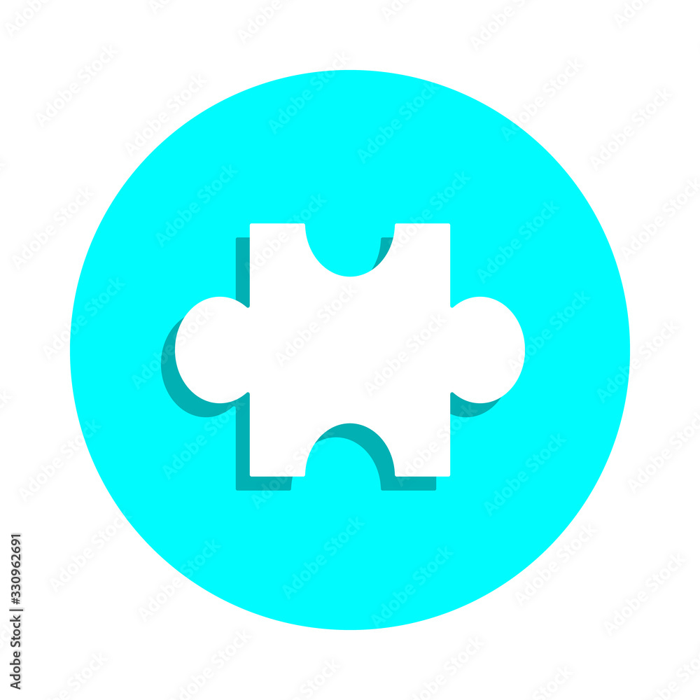 Poster puzzle badge icon. simple glyph, flat vector of web icons for ui and ux, website or mobile applicati