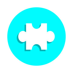 Puzzle badge icon. Simple glyph, flat vector of web icons for ui and ux, website or mobile application