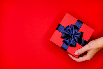 Red gift box.