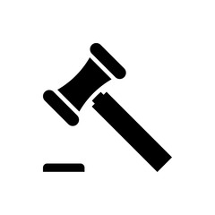 Auction Vector Icon Glyph Style Illustration.