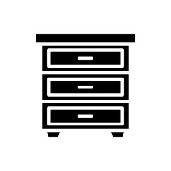 Drawers Vector Icon Glyph Style Illustration.