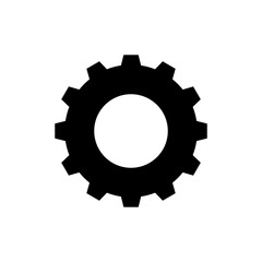 Cog Vector Icon Glyph Style Illustration.