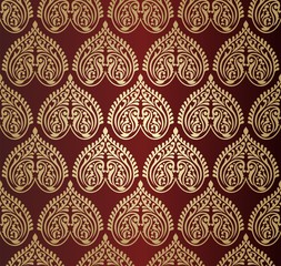 traditional paisley floral pattern , textile , Rajasthan, India	