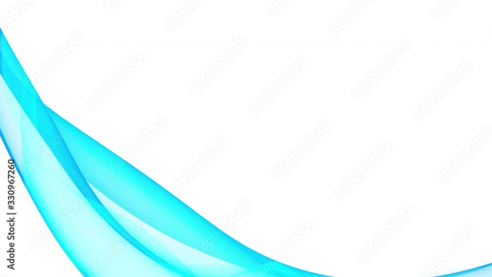 Poster seamless loop animation. abstract colorful wavy background in bright blue on white backdrop. modern 