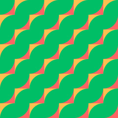 Repeated geometric forms. Abstract vector seamless pattern.