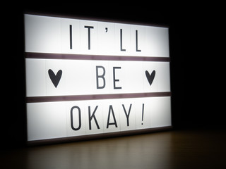 LED light box it'll be okay message board