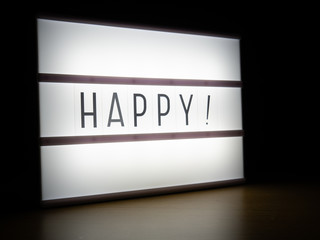 LED light box happy message board