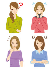 女性　セット　ネガティブ