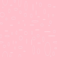 Circles seamless pattern on pink background. Black repeating geometric shapes. Designer background.