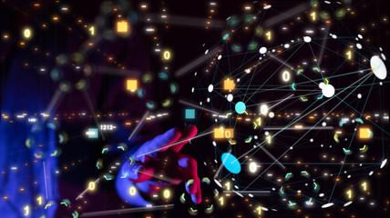 data code binary concept 3d