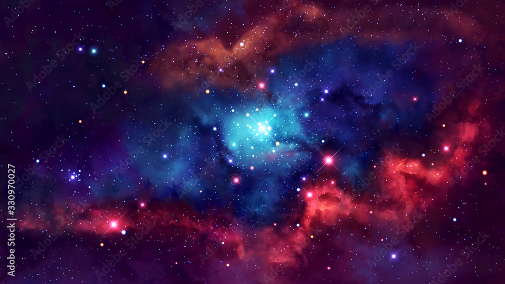 Wall mural deep space universe beautiful nebula.universe filled with stars, nebula and galaxy.space nebula, for