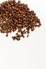 Coffee beans on a white background / Background