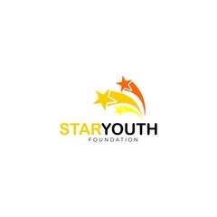 Twinkling stars Abstract Youth Logo Template