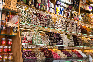 Istanbul bazaar dried seeds and sweet sweets