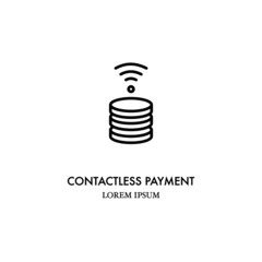 Contactless payment template sign vector