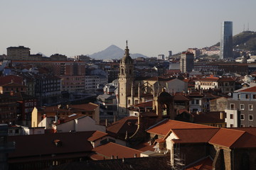 Fototapeta na wymiar View of a neighborhood of Bilbao