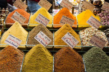 dried tea leaves in the bazaar