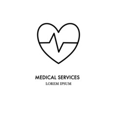 Medical services sign template vector