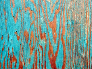 wood background with old blue paint