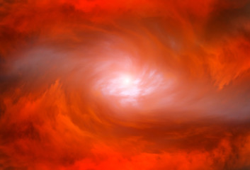 Blurred Whirlwind in the Clouds