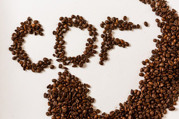 Coffee beans on a white background / Background