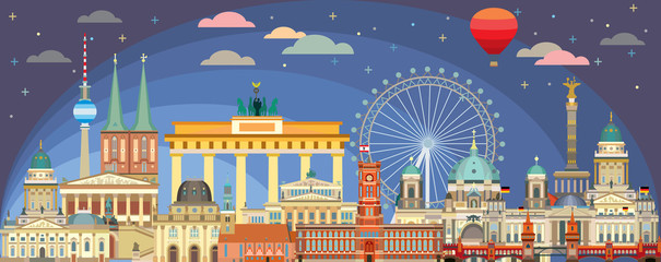Berlin skyline vector 3