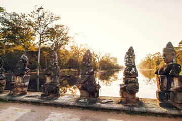Gate of the River Ome (South Gate). Cambodia. Siem Reap.