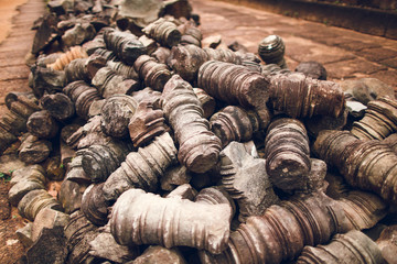 The ruins and remains of Ta-Keo Temple. Cambodia. Siem Reap.