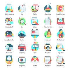 Set Of Rounded Flat Vectors 