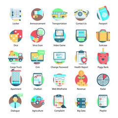 Unique Flat Icons Vector Compact 