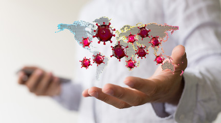 epidemic coronavirus 2019-nCoV, Novel Coronavirus Alert outbreak . Virus Covid 19-NCP. Spread of...
