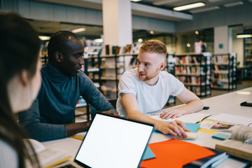 Students preparing for exams and talking