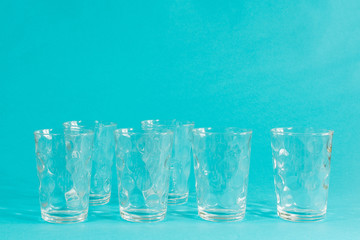 Line of glasses.