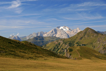 Marmolada, the highest mountain of the Dolomites, Italy