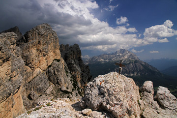 Punta Fiames peak, Dolomites, Italy