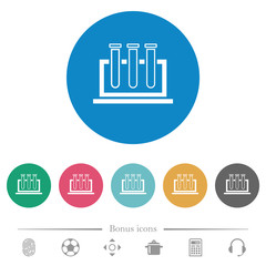 Chemistry flat round icons