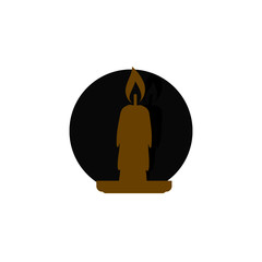 Obraz premium Candle icon isolated on white background