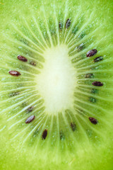 juicy fresh ripe kiwi in a cut close-up, macro
