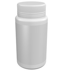  Realistic 3D Bottle Mock Up Template on White Background.3D Rendering 