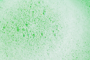 Green lather background, top view.